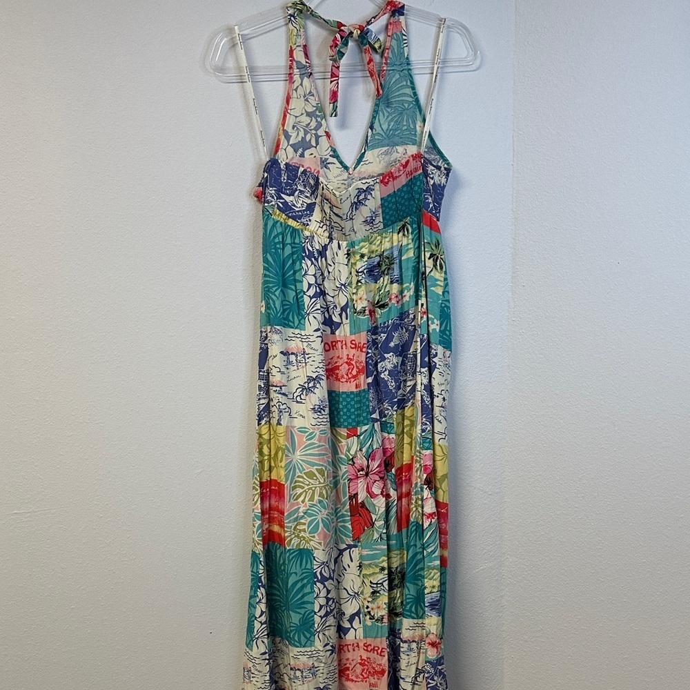 Tommy Bahama Ocean Patchwork Halter Hawaiian Maxi… - image 6